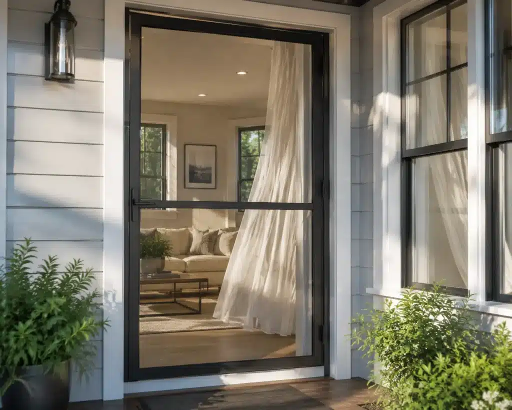 Screen door allowing natural airflow into home